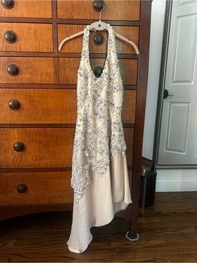 Alta Moda Couture Blush Pink Halter Dress